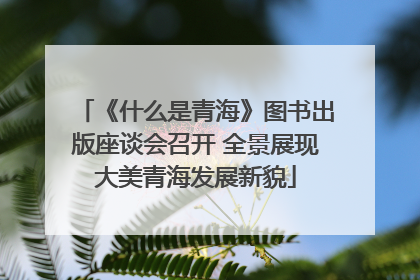 《什么是青海》图书出版座谈会召开 全景展现大美青海发展新貌