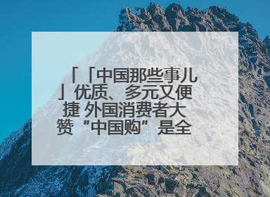 「中国那些事儿」优质、多元又便捷 外国消费者大赞“中国购”是全新体验！