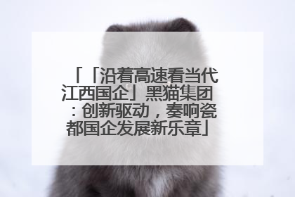 「沿着高速看当代江西国企」黑猫集团：创新驱动，奏响瓷都国企发展新乐章