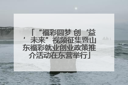 “福彩圆梦 创‘益’未来”视频征集暨山东福彩就业创业政策推介活动在东营举行