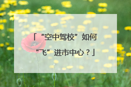“空中驾校”如何“飞”进市中心？