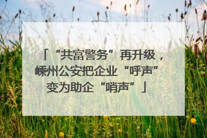 “共富警务”再升级，嵊州公安把企业“呼声”变为助企“哨声”