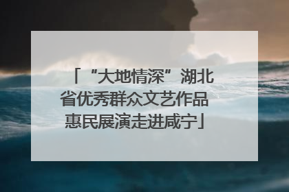 “大地情深”湖北省优秀群众文艺作品惠民展演走进咸宁