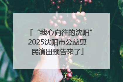 “我心向往的沈阳”2025沈阳市公益惠民演出预告来了