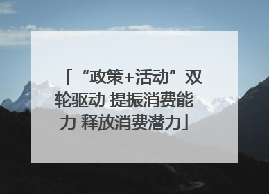 “政策+活动”双轮驱动 提振消费能力 释放消费潜力