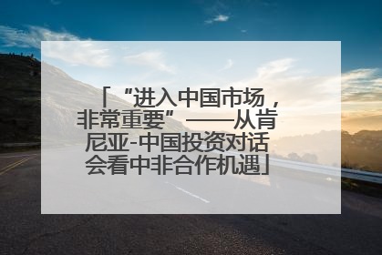 “进入中国市场，非常重要”——从肯尼亚-中国投资对话会看中非合作机遇