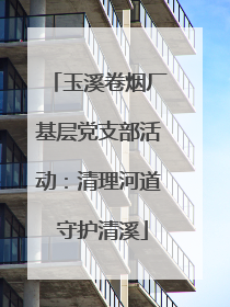 玉溪卷烟厂基层党支部活动：清理河道 守护清溪