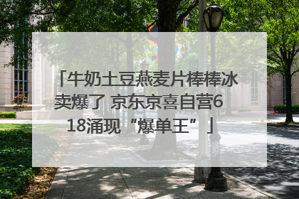 牛奶土豆燕麦片棒棒冰卖爆了 京东京喜自营618涌现“爆单王”