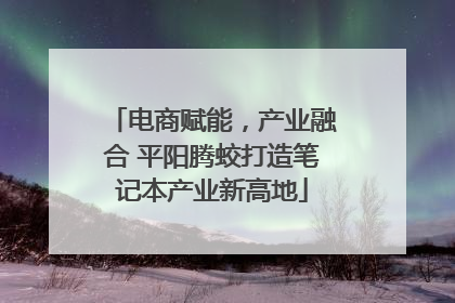 电商赋能，产业融合 平阳腾蛟打造笔记本产业新高地