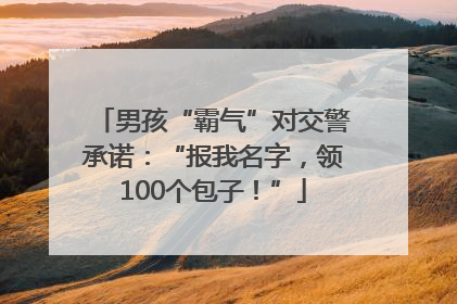 男孩“霸气”对交警承诺：“报我名字，领100个包子！”