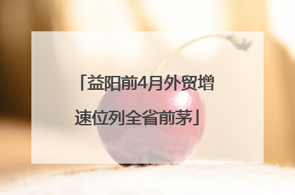 益阳前4月外贸增速位列全省前茅