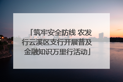 筑牢安全防线 农发行云溪区支行开展普及金融知识万里行活动
