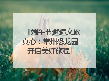 端午节邂逅文旅真心：常州恐龙园开启美好旅程