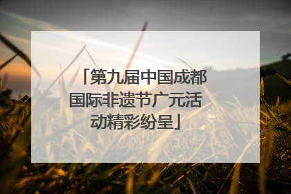 第九届中国成都国际非遗节广元活动精彩纷呈