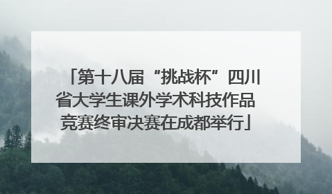 第十八届“挑战杯”四川省大学生课外学术科技作品竞赛终审决赛在成都举行