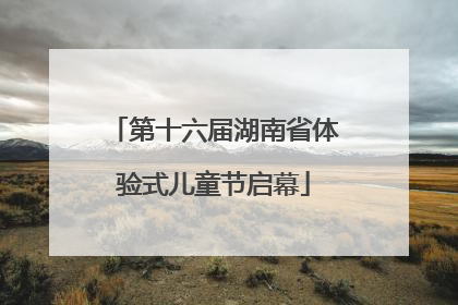 第十六届湖南省体验式儿童节启幕