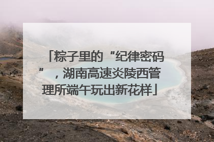粽子里的“纪律密码”，湖南高速炎陵西管理所端午玩出新花样