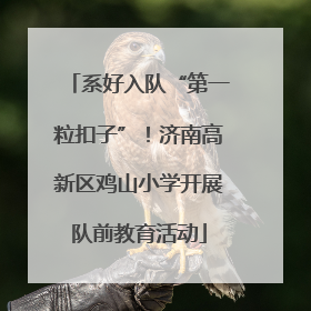 系好入队“第一粒扣子”！济南高新区鸡山小学开展队前教育活动