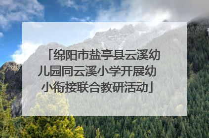 绵阳市盐亭县云溪幼儿园同云溪小学开展幼小衔接联合教研活动