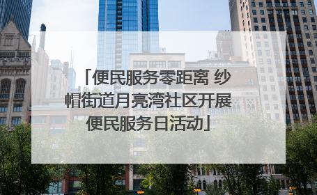 便民服务零距离 纱帽街道月亮湾社区开展便民服务日活动