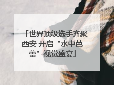 世界顶级选手齐聚西安 开启“水中芭蕾”视觉盛宴