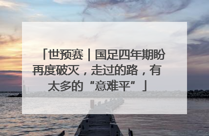世预赛｜国足四年期盼再度破灭，走过的路，有太多的“意难平”