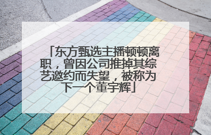 东方甄选主播顿顿离职，曾因公司推掉其综艺邀约而失望，被称为下一个董宇辉