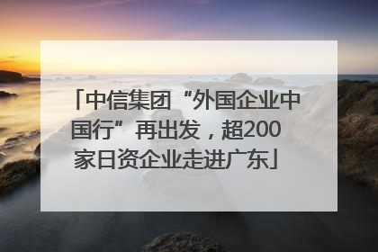 中信集团“外国企业中国行”再出发，超200家日资企业走进广东