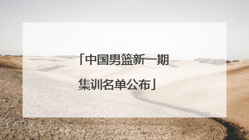 中国男篮新一期集训名单公布