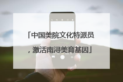 中国美院文化特派员，激活南浔美育基因