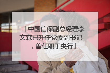 中国信保副总经理李文森已升任党委副书记，曾任职于央行