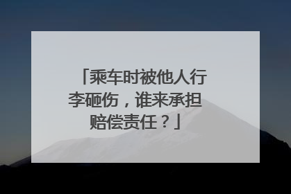 乘车时被他人行李砸伤，谁来承担赔偿责任？