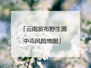 云南发布野生菌中毒风险地图