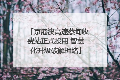 京港澳高速蔡甸收费站正式投用 智慧化升级破解拥堵