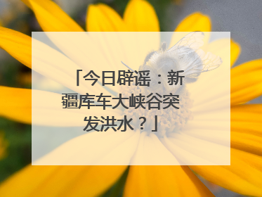 今日辟谣：新疆库车大峡谷突发洪水？