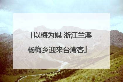 以梅为媒 浙江兰溪杨梅乡迎来台湾客