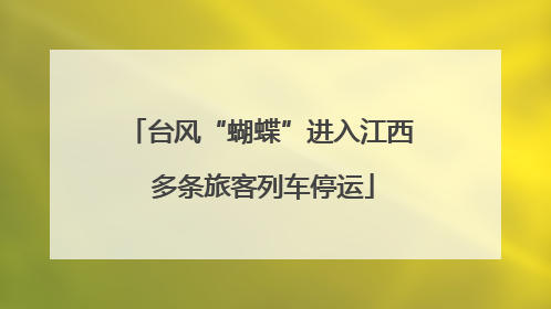 台风“蝴蝶”进入江西 多条旅客列车停运