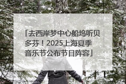 去西岸梦中心船坞听贝多芬！2025上海夏季音乐节公布节目阵容