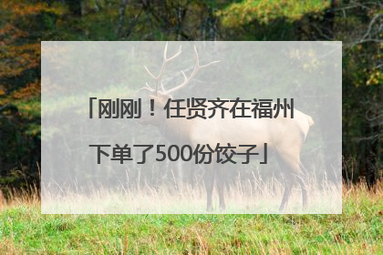 刚刚！任贤齐在福州下单了500份饺子