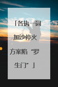 各执一词 加沙停火方案陷“罗生门”