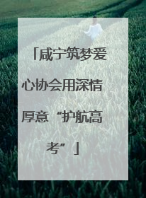 咸宁筑梦爱心协会用深情厚意“护航高考”