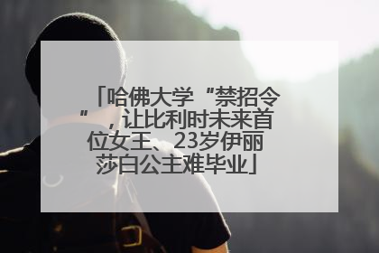 哈佛大学“禁招令”，让比利时未来首位女王、23岁伊丽莎白公主难毕业