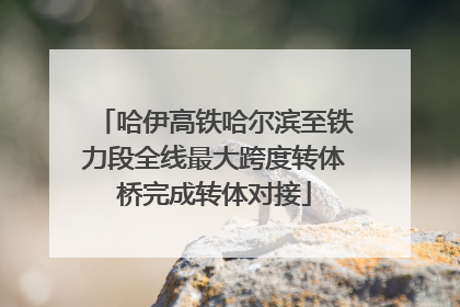 哈伊高铁哈尔滨至铁力段全线最大跨度转体桥完成转体对接