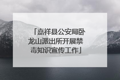 嘉祥县公安局卧龙山派出所开展禁毒知识宣传工作