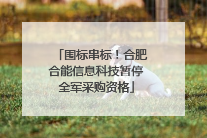 围标串标！合肥合能信息科技暂停全军采购资格