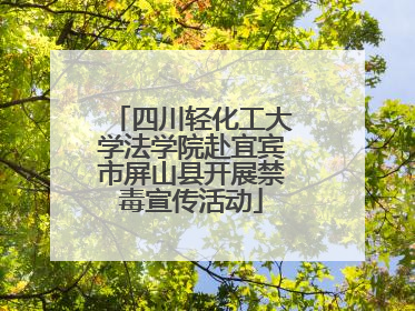 四川轻化工大学法学院赴宜宾市屏山县开展禁毒宣传活动