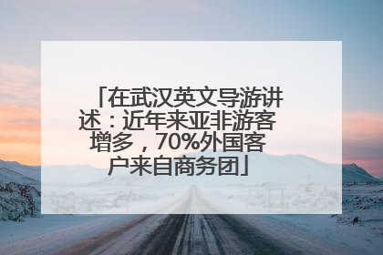 在武汉英文导游讲述：近年来亚非游客增多，70%外国客户来自商务团