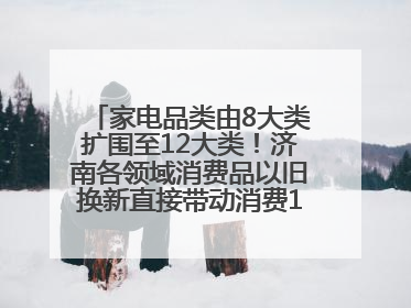家电品类由8大类扩围至12大类！济南各领域消费品以旧换新直接带动消费157.2亿元