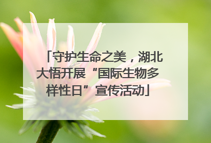 守护生命之美，湖北大悟开展“国际生物多样性日”宣传活动