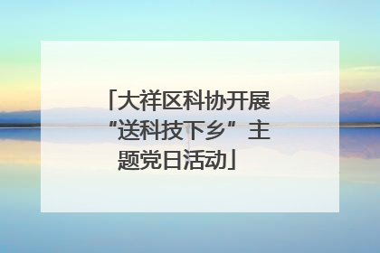 大祥区科协开展“送科技下乡”主题党日活动